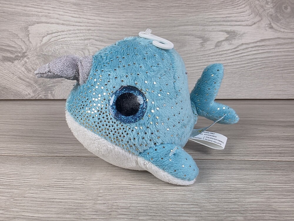 YooHoo & Friends Plush Narwhal Light Blue 5" Character Kawaii SU55